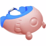 Viziera de Protectie Baie Pentru Copii, Fippy, Model Broasca, Dimensiune ajustabila, Durabil, Usor de curatat, Impotriva Samponului, pentru Ochi si Urechi, TPE+PP, 24x23 cm, Roz - imagine 5