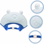 Viziera de Protectie Baie Pentru Copii, Fippy, Model Broasca, Dimensiune ajustabila, Durabil, Usor de curatat, Impotriva Samponului, pentru Ochi si Urechi, TPE+PP, 24x23 cm, Albastru - imagine 2