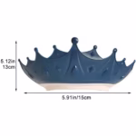 Viziera de Protectie Baie Pentru Copii, Fippy, Model Coroana, Dimensiune ajustabila, Durabil, Usor de curatat, Impotriva Samponului, pentru Ochi si Urechi, TPE+PP, 15x13 cm, Albastru Inchis - imagine 6