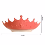 Viziera de Protectie Baie Pentru Copii, Fippy, Model Coroana, Dimensiune ajustabila, Durabil, Usor de curatat, Impotriva Samponului, pentru Ochi si Urechi, TPE+PP, 15x13 cm, Rosu - imagine 2