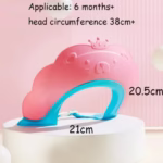 Viziera de Protectie Baie Pentru Copii, Fippy, Model Coronita Leu, Dimensiune ajustabila, Durabil, Usor de curatat, Impotriva Samponului, pentru Ochi si Urechi, TPE+PP, 21x20.5 cm, Roz - imagine 4