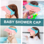 Viziera de Protectie Baie Pentru Copii, Fippy, Model Purcelus, Dimensiune ajustabila, Durabil, Usor de curatat, Impotriva Samponului, pentru Ochi si Urechi, TPE+PP, 23x23 cm, Roz - imagine 11