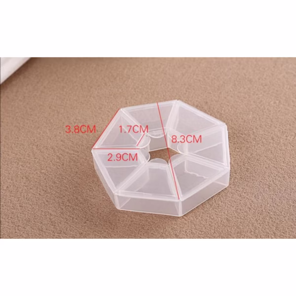 Cutie separator medicamente cu zilele saptamanii, Flippy, Plastic, 7 compartimente, Mov - imagine 4