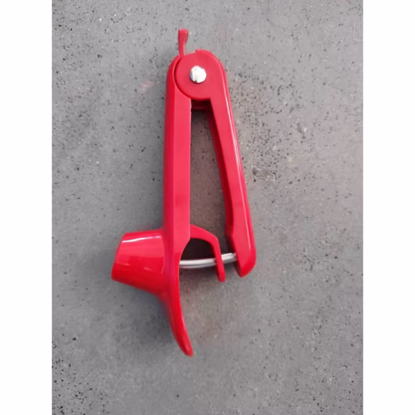 Dispozitiv de Scos Samburi, Flippy, Manual, cu 1 Gaura, pentru Cirese/Masline, 20.5 x 3.8 x 13 cm, din ABS+Otel Inoxidabil, cu Maner, Rosu - imagine 3