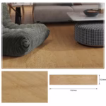 Set 36 Placi Autoadezive pentru Pardoseala, Flippy, din PVC, Impermeabil, Ignifug, Usor de Curatat, Dimensiune Placa 91.44 x 15.24 cm, Grosime 1.5 mm, Acoperire 5 m2, Model 12, Crem - imagine 2