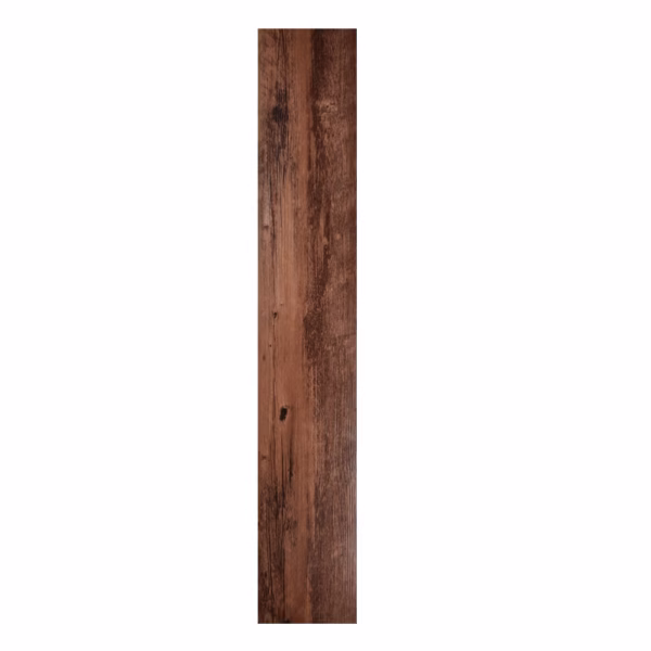 Set 36 Placi Autoadezive pentru Pardoseala, Flippy, din PVC, Impermeabil, Ignifug, Usor de Curatat, Dimensiune Placa 91.44 x 15.24 cm, Grosime 1.5 mm, Acoperire 5 m2, Model 6, Maro - imagine 1