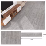 Set 36 Placi Autoadezive pentru Pardoseala, Flippy, din PVC, Impermeabil, Ignifug, Usor de Curatat, Dimensiune Placa 91.44 x 15.24 cm, Grosime 1.5 mm, Acoperire 5 m2, Model 3, Gri - imagine 2