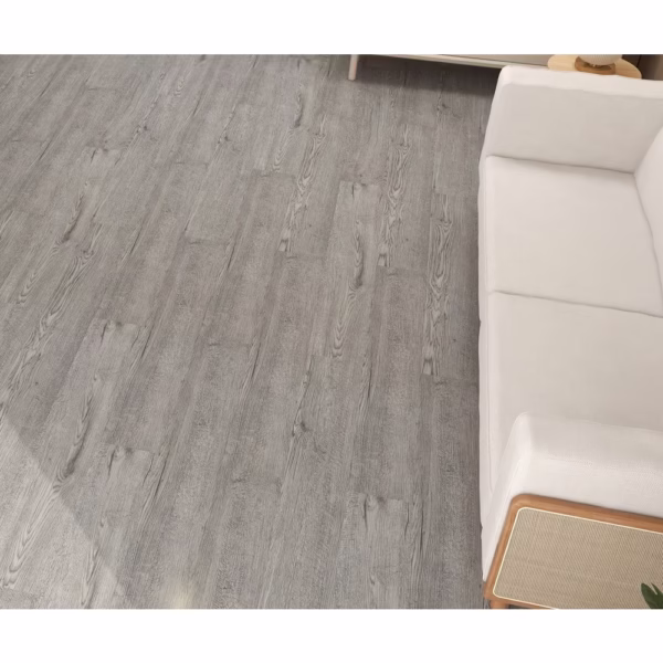 Set 36 Placi Autoadezive pentru Pardoseala, Flippy, din PVC, Impermeabil, Ignifug, Usor de Curatat, Dimensiune Placa 91.44 x 15.24 cm, Grosime 1.5 mm, Acoperire 5 m2, Model 3, Gri - imagine 5