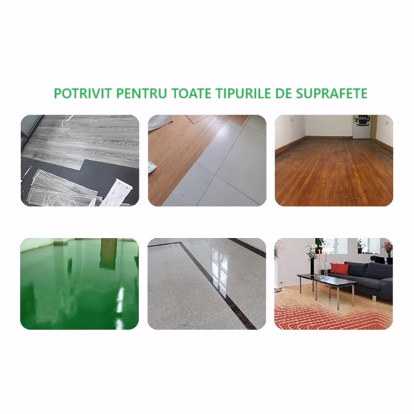 Set 36 Placi Autoadezive pentru Pardoseala, Flippy, din PVC, Impermeabil, Ignifug, Usor de Curatat, Dimensiune Placa 91.44 x 15.24 cm, Grosime 1.5 mm, Acoperire 5 m2, Model 7, Caramiziu - imagine 4