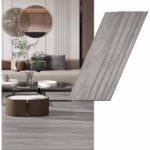 Set 36 Placi Autoadezive pentru Pardoseala, Flippy, din PVC, Impermeabil, Ignifug, Usor de Curatat, Dimensiune Placa 91.44 x 15.24 cm, Grosime 1.5 mm, Acoperire 5 m2, Model 1, Gri - imagine 5