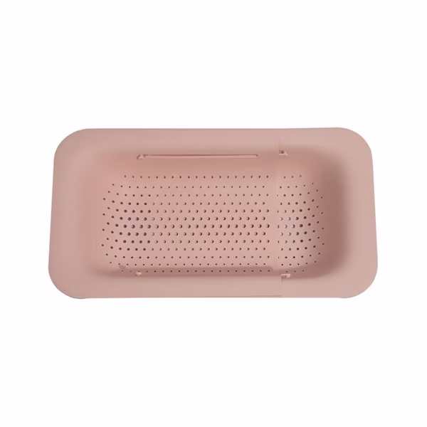Cos pentru Scurgere Chiuveta de Bucatarie, Flippy, Plastic, Telescopic, 36x20x5 cm, Roz - imagine 1