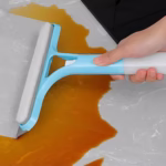 Racleta de Curatare 3 in 1, Flippy, Multifunctional, Pentru Casa si Masina, Pulverizator de Spray, Racleta din Silicon si Burete, 21.5 x 25.7 cm, Albastru - imagine 4