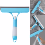 Racleta de Curatare 3 in 1, Flippy, Multifunctional, Pentru Casa si Masina, Pulverizator de Spray, Racleta din Silicon si Burete, 21.5 x 25.7 cm, Albastru - imagine 5