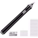 Radiera Electrica, Flippy, pentru Schite si Arta, Grosime Varf 3 mm/5 mm, Baterii 2 x AA (neincluse), din ABS, Negru