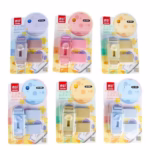 Radiera, Flippy, cu 2 Rezerve, Reglare Pull-Push, din Cauciuc, Kaki - imagine 2