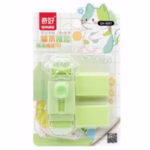 Radiera, Flippy, Model Labuta de Pisica, cu 2 Rezerve, Reglare Pull-Push, din Cauciuc, Verde