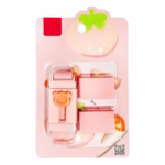 Radiera Retractabila, Flippy, Model Ursulet, Reglare Push-Pull, Radiera de tip Push, Doua Radiere de Rezerva in set din Cauciuc, Roz deschis
