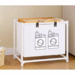 Cos de Rufe, Flippy, 1 Cos, Cadru de Otel Inoxidabil, 97 x 44 x 57 cm, Alb - imagine 2