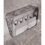 Raft de Depozitare cu Carlig, Flippy, Pentru Chei, Bijuterii, 20.3 x 4.6 x 10.3 cm, Gri - imagine 3