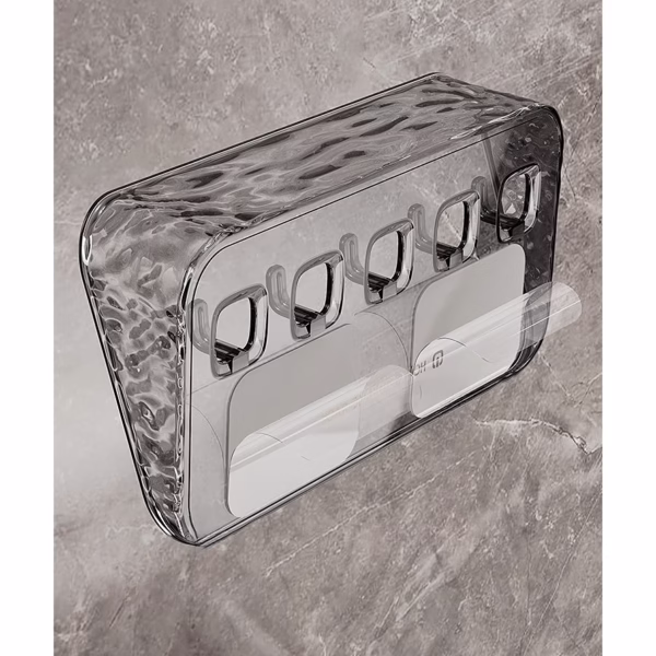 Raft de Depozitare cu Carlig, Flippy, Pentru Chei, Bijuterii, 20.3 x 4.6 x 10.3 cm, Gri - imagine 3