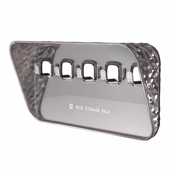 Raft de Depozitare cu Carlig, Flippy, Pentru Chei, Bijuterii, 20.3 x 4.6 x 10.3 cm, Gri - imagine 8