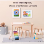 Rama Foto Flippy, din Plastic, cu Spatiu Pentru Depozitare, Pentru Desene si Picturi A4, Sticla Securizata, Alb - imagine 2