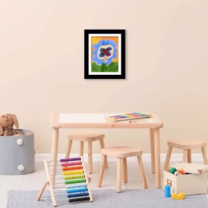 Rama Foto Flippy, din Plastic, cu Spatiu Pentru Depozitare, Pentru Desene si Picturi A4, Sticla Securizata, Negru