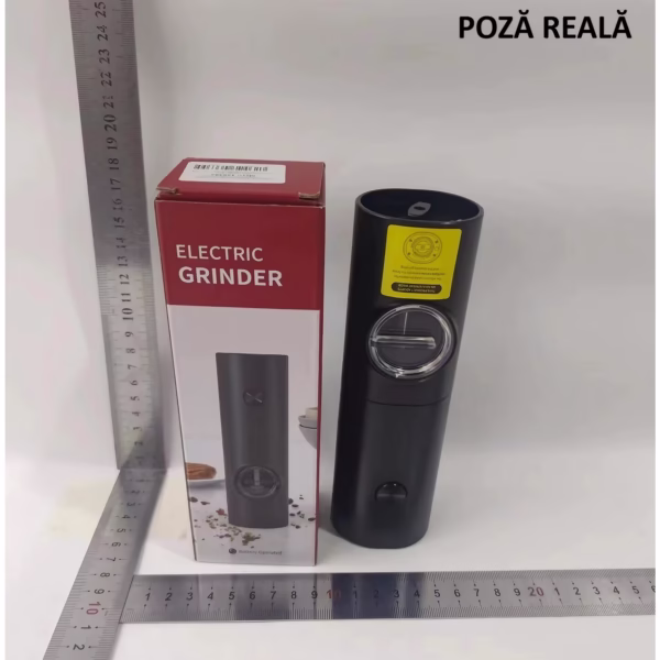 Rasnita Electrica pentru Cafea si Condimente, Flippy, Cutit de Macinare din Otel Inoxidabil, Incarcare cu Baterii, Optiuni Diferite de Macinare, Usor de Manevrat, 18x5.5cm, Negru - imagine 10