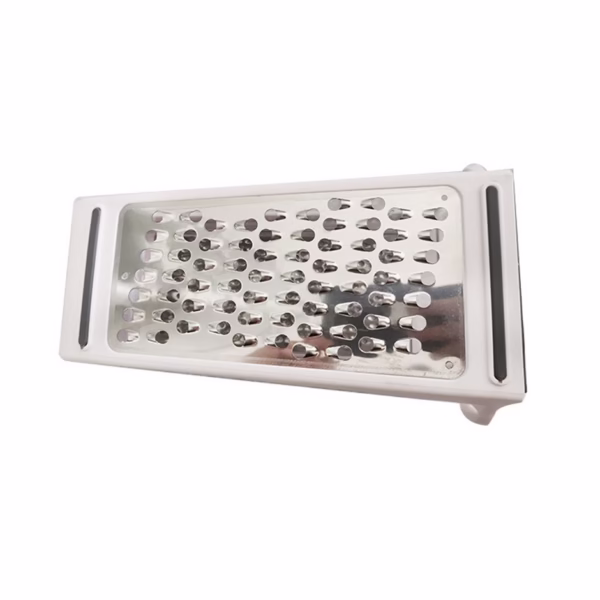 Razatoare de bucatarie cu cutie colectoare Flippy, doua tipuri de lame, carcasa inox si ABS, design practic, alb - imagine 5