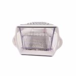 Razatoare de bucatarie cu cutie colectoare Flippy, doua tipuri de lame, carcasa inox si ABS, design practic, alb - imagine 6