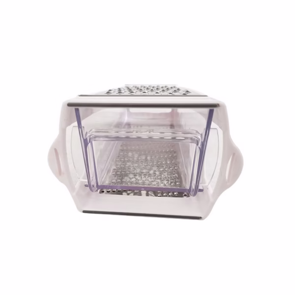 Razatoare de bucatarie cu cutie colectoare Flippy, doua tipuri de lame, carcasa inox si ABS, design practic, alb - imagine 6