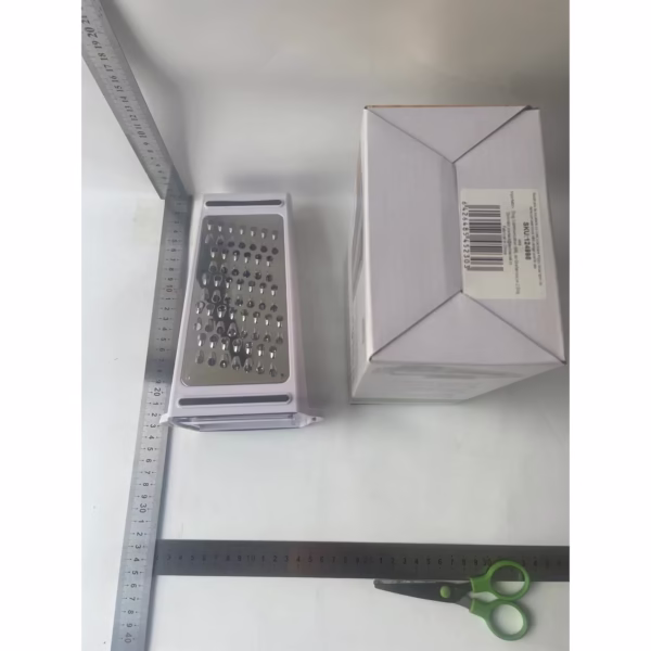 Razatoare de bucatarie cu cutie colectoare Flippy, doua tipuri de lame, carcasa inox si ABS, design practic, alb - imagine 8
