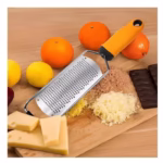 Razatoare manuala Flippy, perie inclusa, Inox, usor de utilizat, 31x6.7 cm, Galben - imagine 2