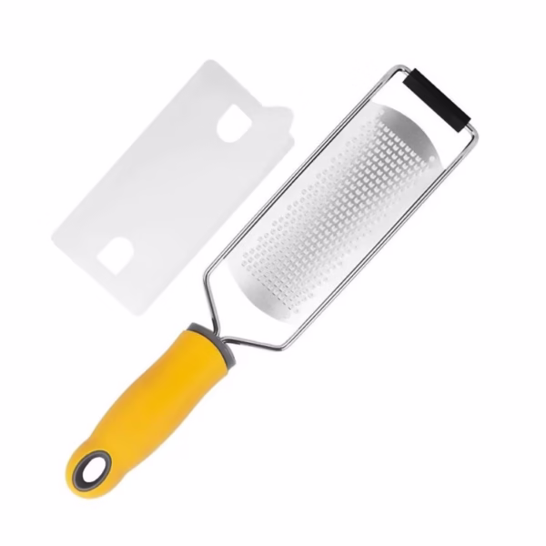 Razatoare manuala Flippy, perie inclusa, Inox, usor de utilizat, 31x6.7 cm, Galben - imagine 1