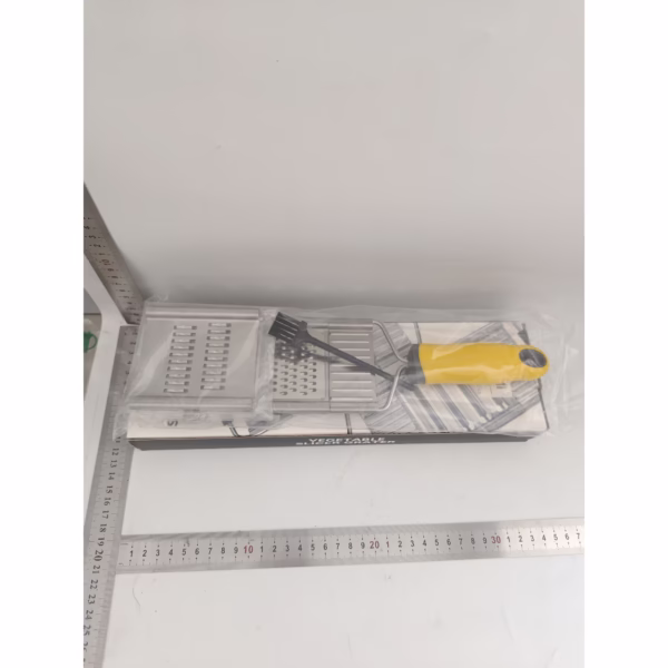 Razatoare multifunctionala Flippy, Inox, 4 tipuri de lame, usor de manevrat, maner din ABS ergonomic,33 x 8.6 cm, periuta curatare inclusa, Lame interschimbabile, Argintiu - imagine 9