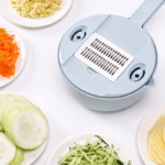 Razatoare multifunctionala Flippy pentru legume, fructe, branzeturi, 10 piese, 27.6x8 cm, albastru - imagine 6