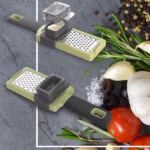 Razatoare Multifunctionala, Flippy, pentru Ustuoi, Branza, Cascaval, 20.3 x 5.8 x 3.3 cm, Verde/Gri - imagine 9