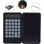 Calculator de Mana Reincarcabil cu Tabla de Scris, Flippy, Calculator Portabil, Ecran LCD, Afisaj cu 12 Cifre, Ecran de 15 cm, Culoare Negru - imagine 9