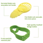 Recipient de Depozitare Avocado 5in1, Flippy, Etans, pentru Frigider, din Plastic, Dispozitiv de Taiat, Curatat, Feliat, 15x4.5x7 cm, Gri - imagine 8