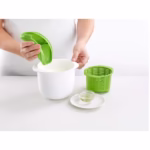 Recipient pentru Preparat Branza, Flippy, Capac de Silicon, Cheese Maker din Plastic, Strecuratoare, 17x14.5x12.8 cm, Verde - imagine 8