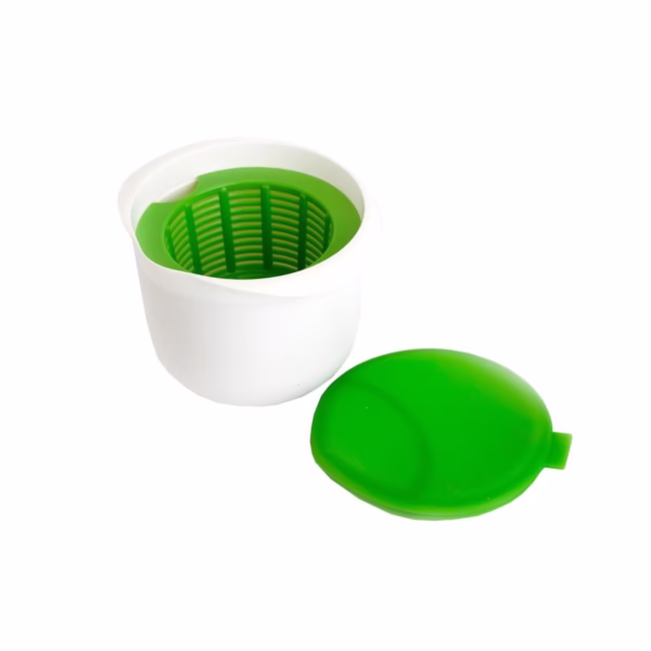 Recipient pentru Preparat Branza, Flippy, Capac de Silicon, Cheese Maker din Plastic, Strecuratoare, 17x14.5x12.8 cm, Verde - imagine 12