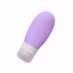 Recipient Portabil din Silicon Elegant de Voiaj, Sticla de Calatorie, Flippy, Potrivita pentru Lotiune, Sampon si Alte Lichide, Anti-scurgere, cu Posibilitate de Reumplere, Capacitate 90mL, Mov - imagine 5