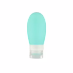 Recipient Portabil din Silicon Elegant de Voiaj, Sticla de Calatorie, Flippy, Potrivita pentru Lotiune, Sampon si Alte Lichide, Anti-scurgere, cu Posibilitate de Reumplere, Capacitate 90mL, Verde - imagine 2