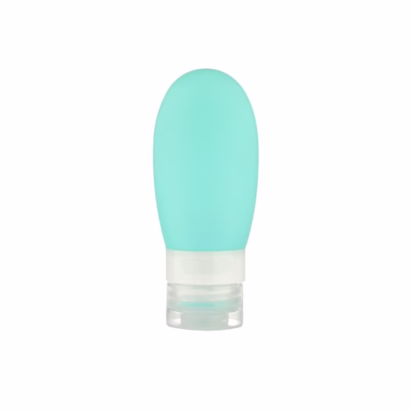 Recipient Portabil din Silicon Elegant de Voiaj, Sticla de Calatorie, Flippy, Potrivita pentru Lotiune, Sampon si Alte Lichide, Anti-scurgere, cu Posibilitate de Reumplere, Capacitate 90mL, Verde - imagine 2