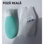 Recipient Portabil din Silicon Elegant de Voiaj, Sticla de Calatorie, Flippy, Potrivita pentru Lotiune, Sampon si Alte Lichide, Anti-scurgere, cu Posibilitate de Reumplere, Capacitate 90mL, Verde - imagine 6