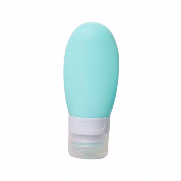 Recipient Portabil din Silicon Elegant de Voiaj, Sticla de Calatorie, Flippy, Potrivita pentru Lotiune, Sampon si Alte Lichide, Anti-scurgere, cu Posibilitate de Reumplere, Capacitate 90mL, Verde - imagine 1