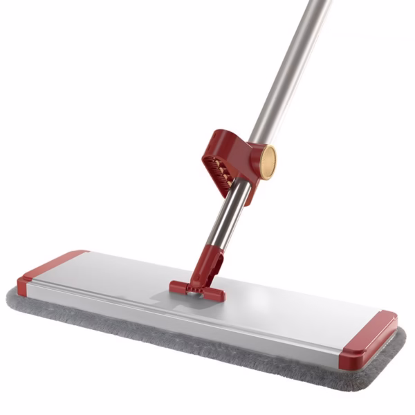 red-aluminum-version-flat-mop-42cm-2-cloth-head-mop-flat-household-lazy-mop-free-of-hand-washable-dry-and-wet-dual-use-ceramic-tile-floor-wooden-floor-large-size-flat-mop-main-6582b188cc30c Mop Plat cu Laveta din Microfibra, Flippy, Pentru Uz Casnic, cu 2 Lavete Incluse, Sistem de Stoarcere, Tija Telescopica 130 cm, Rotire 360°, 42 x 130 cm, Rosu - imagine 1