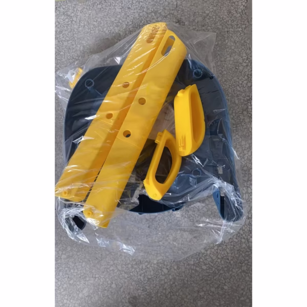 Reductor si Scaunel Inaltator WC, Flippy, pentru Copii 1 - 7 Ani, 2 Trepte Reglabile, Pliabil, Colac Moale, cu Spatar si Manere, Inaltime 54/58 cm x 39.5 x 35 cm, din Plastic+PVC, Albastru/Portocaliu - imagine 8