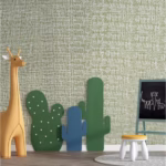 Rola Autoadeziva pentru Perete, Flippy, din Panza, 10 m, Rezistenta la Umezeala, 2.5 mm Grosime, Model Texturat, Verde Deschis - imagine 3