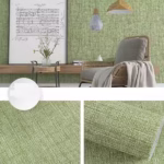 Rola Autoadeziva pentru Perete, Flippy, din Panza, 10 m, Rezistenta la Umezeala, 2.5 mm Grosime, Model Texturat, Verde Deschis - imagine 4